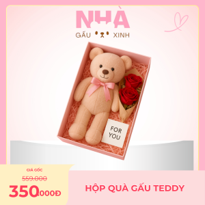 Hộp quà gấu bông dài 45cm